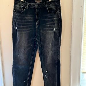 Risen High Rise Relaxed Black Jeans